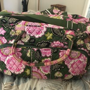 Vera Bradley Women's Cotton Weekender Travel Bag, in color Olivia Pink